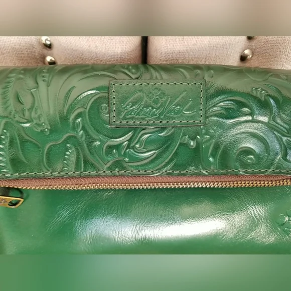 Patricia Nash Valerie Green Leather Clutch - Picture 10 of 15